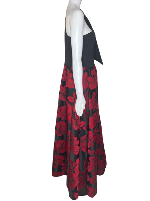 Vestido De Fiesta Va Va Voom Oneshoulders Floral Rojo - Talla XL