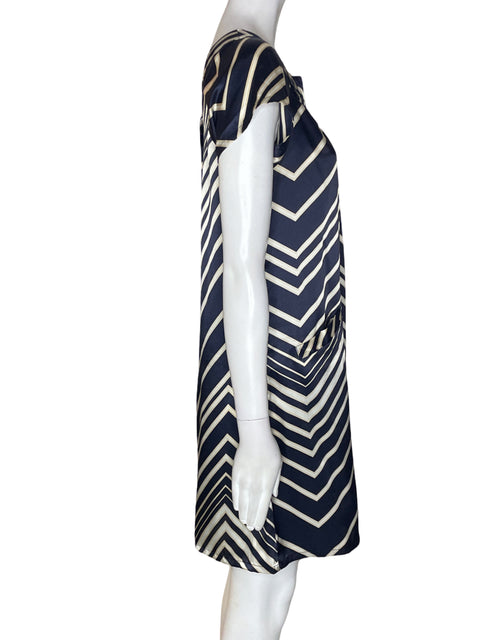 Vestido Emmez Cuello redondo Rayas Azul - Talla M