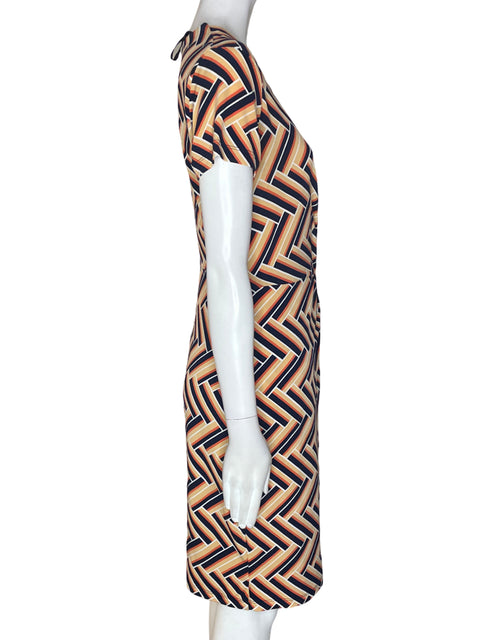 Vestido Kalijati Cruzado Plisado Manga larga Naranja - Talla S