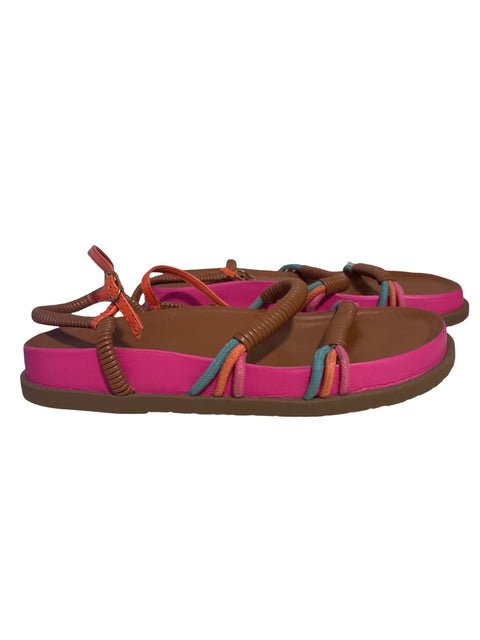 Zapato Arezzo Plataforma Tiras Rosado - Talla 35