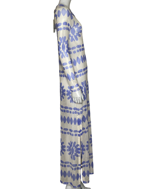 Vestido Mar De Lua Maxi Azul - Talla S