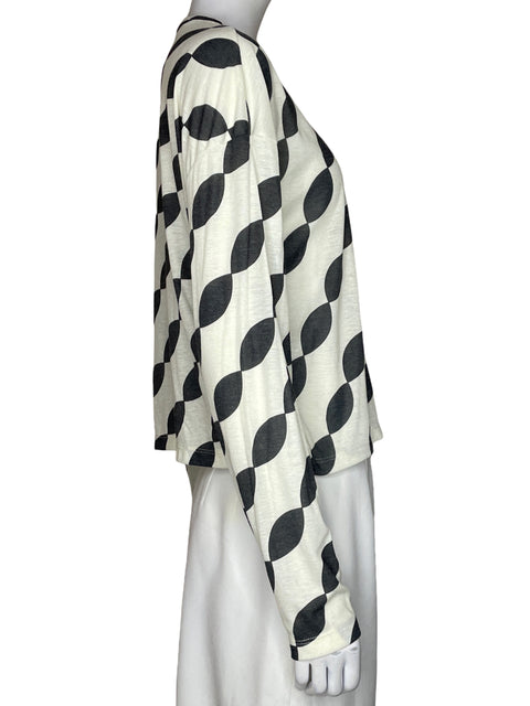 Blusa Sixxta Sello Estampado Beige - Talla S