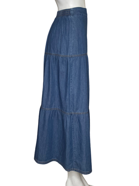 Falda A. Byer Maxi Abertura Azul - Talla S