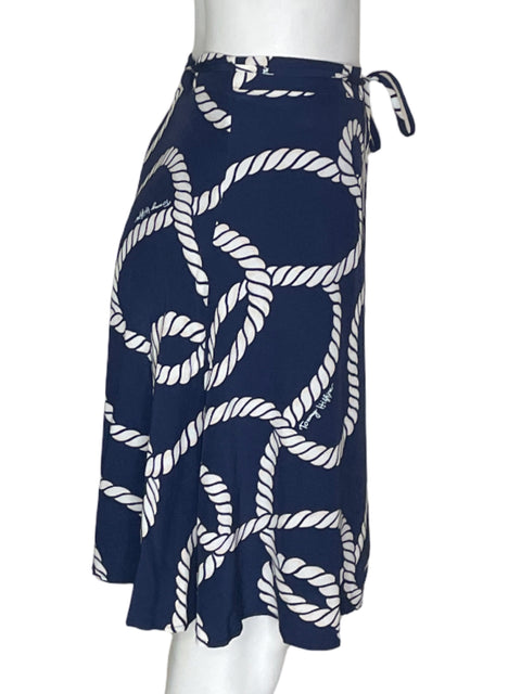 Falda Tommy Hilfiger Estampado Cordon Azul - Talla 8