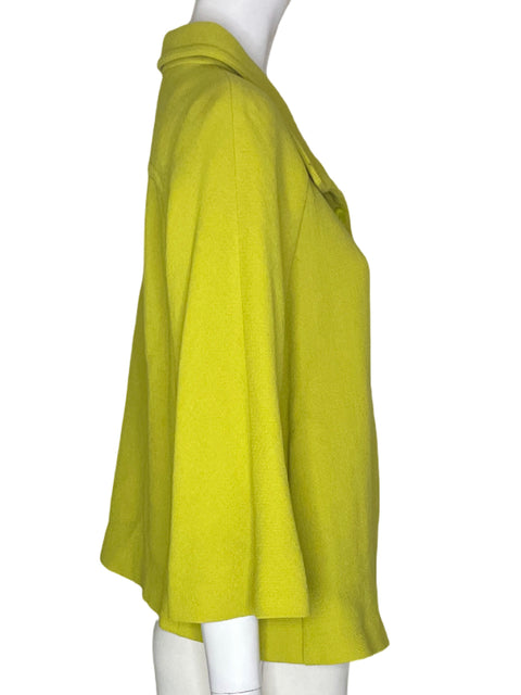 Chaqueta Armani Liso Cuello Botones Verde - Talla 6