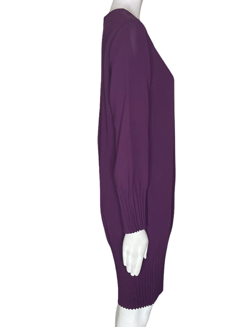 Vestido Cos Mini Manga larga Plisado Rojo - Talla 2