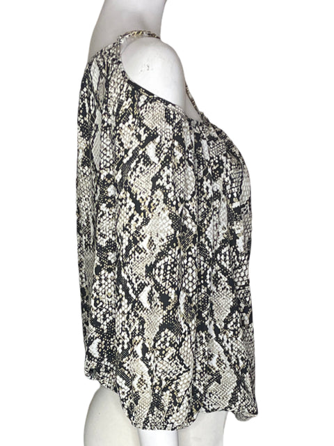 Blusa Inc Estampado Tiras Manga larga Marrón - Talla M