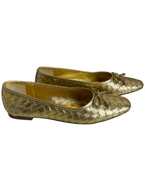 Zapato Schutz Punta cerrada Tejido Dorado - Talla 7.5