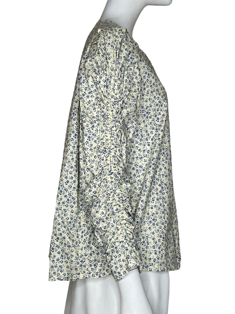 Blusa Udel Estampado Floral Azul - Talla XL