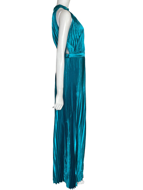 Mono Kaval Plisado Metalizado Azul - Talla M