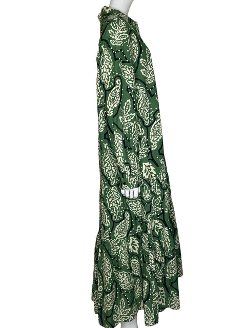 Vestido Zara Estampado Verde - Talla XL