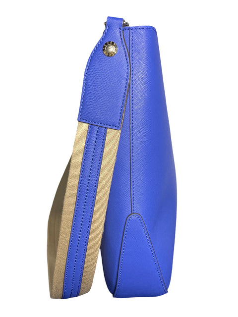 Cartera Henri Bendel West 57th Crossbody Hobo Texturizado Azul - Talla U