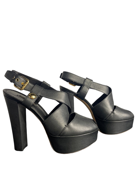Sandalia Louis Vuitton Cruzado Plataforma Negro - Talla 36