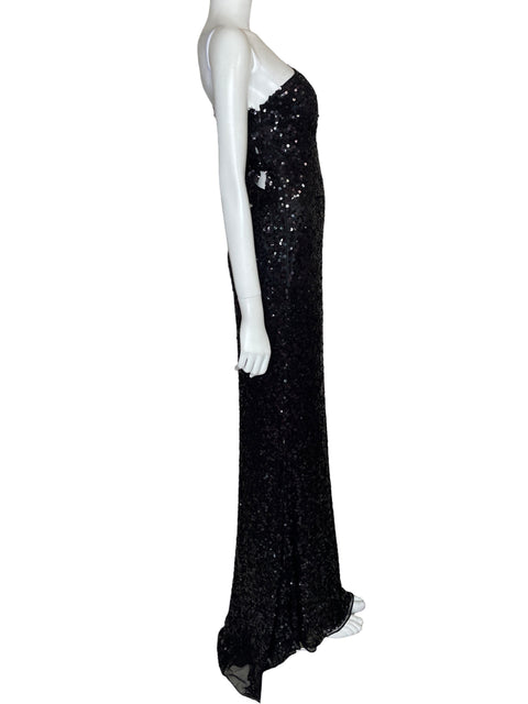 Vestido Primavera Lentejuelas One shoulder Negro - Talla 8