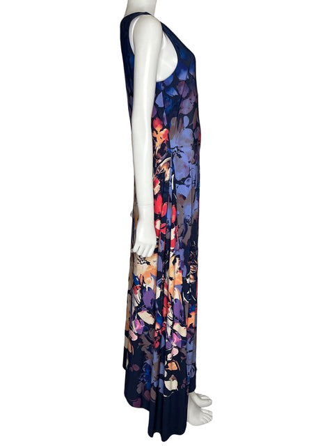 Vestido Tommy Bahama Flourescent flora Maxi Azul - Talla M