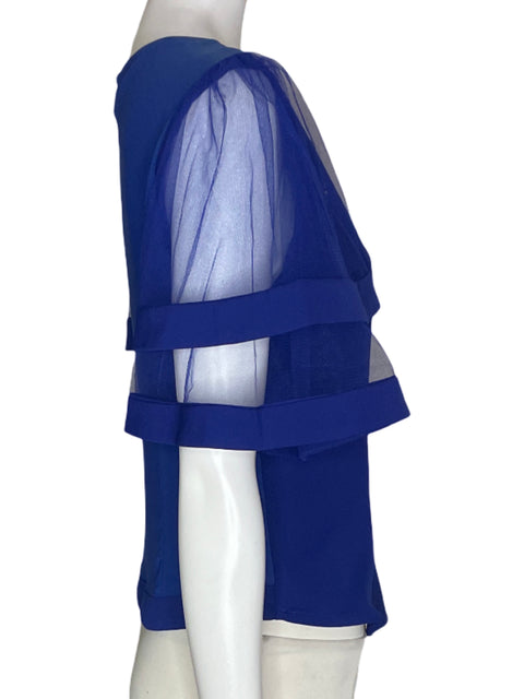 Blusa Gracia Suelto Manga corta Azul - Talla M