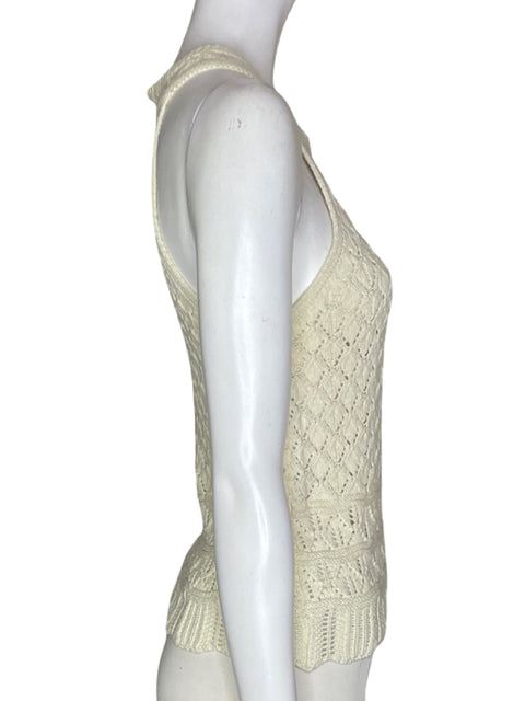 Blusa Naf Naf Tejido Sin mangas Beige - Talla M