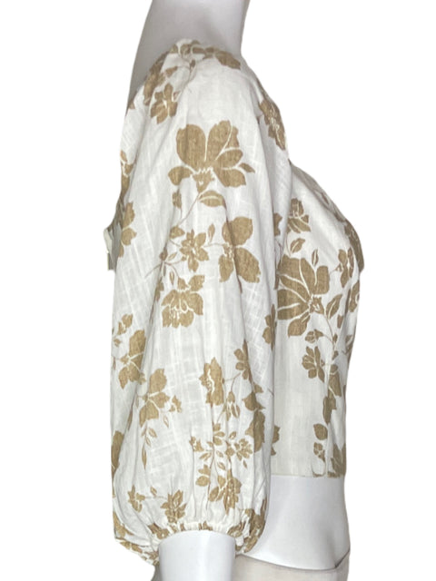 Blusa Studio F Estampado Abullonado Manga larga Marrón - Talla M