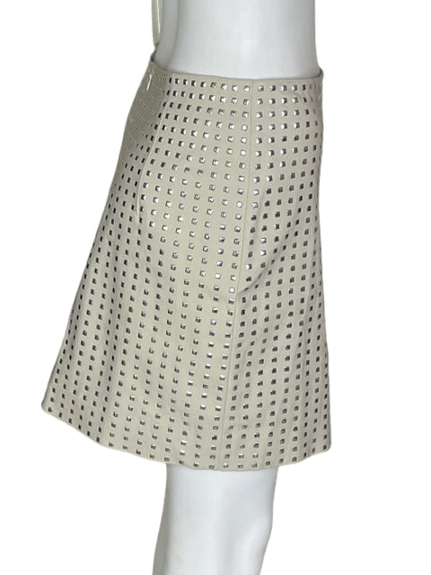 Falda Tesoro Tps Mini Brillo Tachuelas Beige - Talla 6