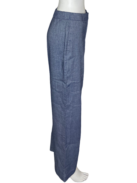 Pantalón Express Recto Wide-leg Azul - Talla S