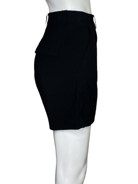 Short Punto Blanco Pinzas Negro - Talla 10