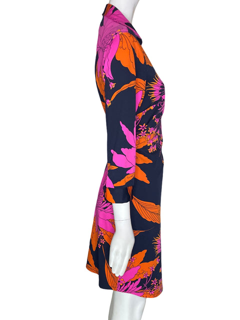 Vestido Julie Brown Estampado Cruzado Floral Rosado - Talla M