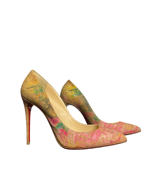 Christian Louboutin Corck Hells Beige-Talla 39.5