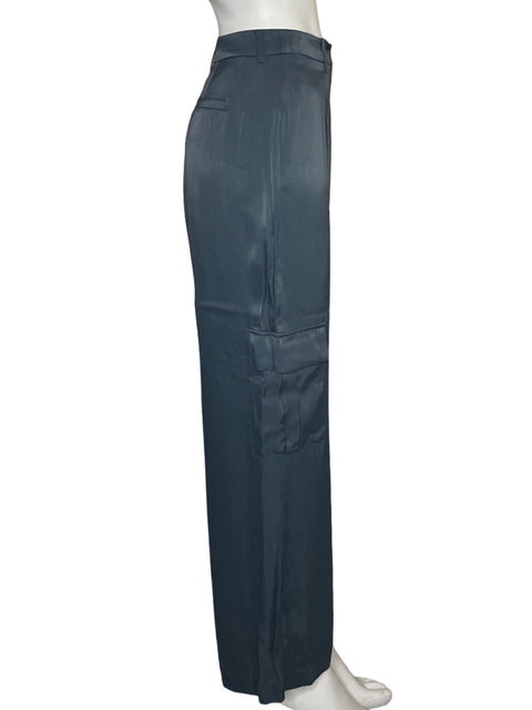 Pantalón Punto Blanco Wide-leg Azul - Talla 12
