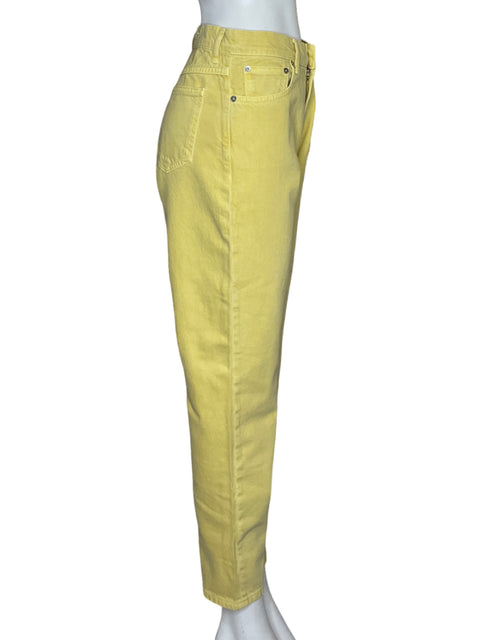 Pantalón Mango Mom High-waist Amarillo - Talla 6