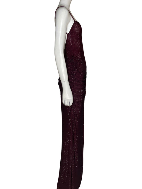 Vestido De Fiesta Meshki Brillo Rojo - Talla S