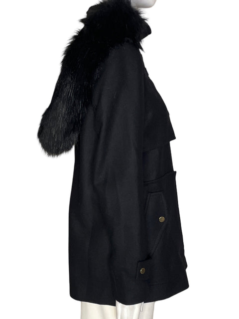 Chaqueta Zara Zipper Correa Plumas Negro - Talla L