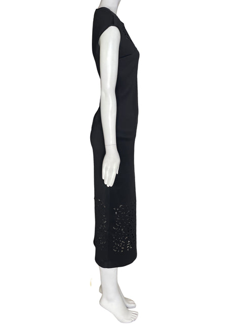 Vestido Clover Canyon Troquelado Ajustado Sin mangas Negro - Talla S