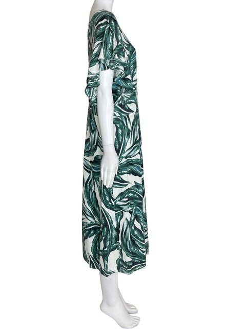 Vestido Who What Wear Estampado Ruchas Verde - Talla XXL