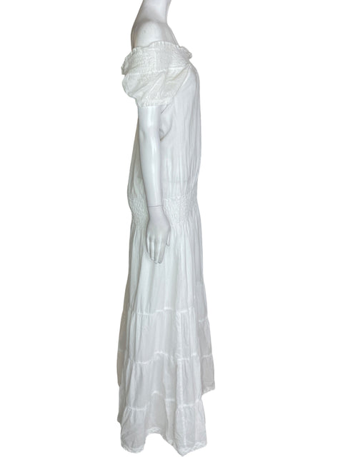 Vestido Tesoro Tps Midi Ajustado Blanco - Talla L