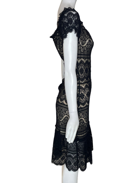 Vestido Alexia Admor Tejido Troquelado Negro - Talla M