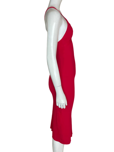 Vestido Zara Cruzado Tiras Rojo - Talla S