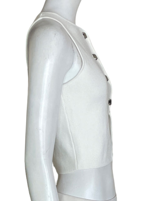 Blusa Zara Sin mangas Crop Blanco - Talla XS