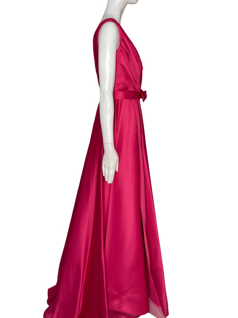 Vestido De Fiesta Santos Jorge Plisado Rosado - Talla S