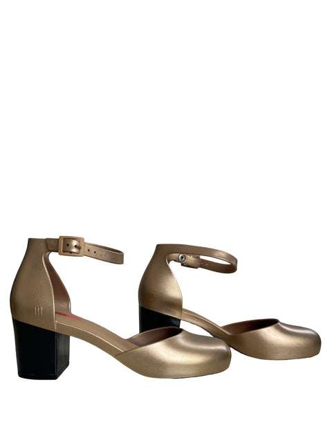 Tacón Melissa Tacón bajo Dorado - Talla 7