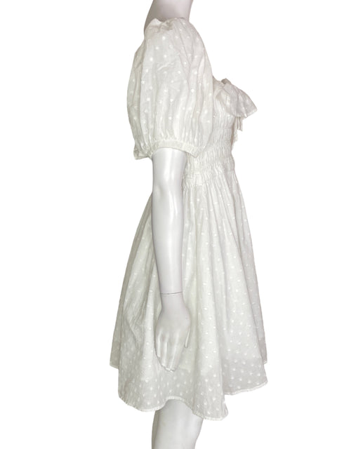 Vestido Tesoro Tps Abullonado Ajustado Blanco - Talla M