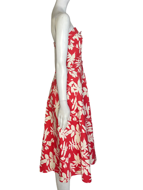 Vestido Jealous Tomato Estampado Floral Strapless Naranja - Talla L