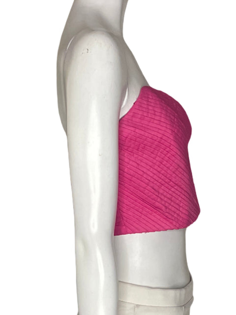 Top Do+be Plisado Crop Rosado - Talla S