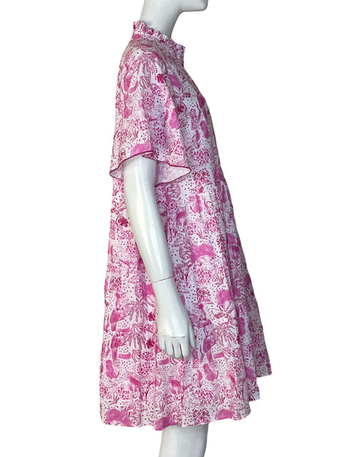 Vestido Ros Garden Estampado Rosado - Talla M