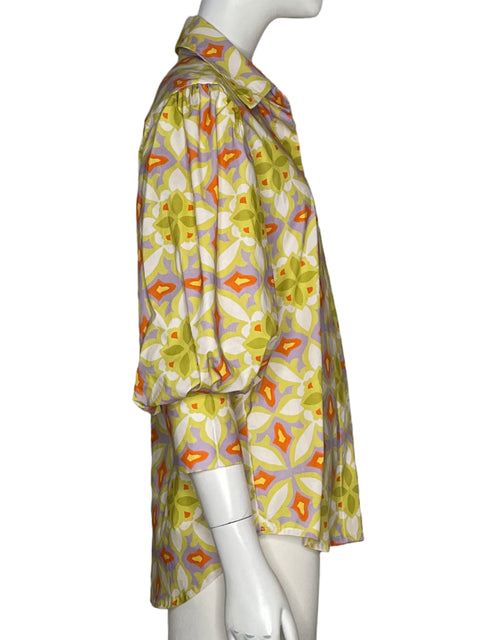 Blusa Silka Estampado Amarillo - Talla M