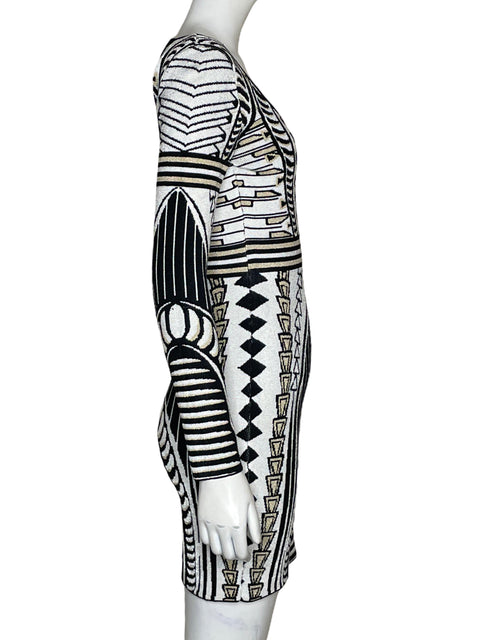 Vestido Wow Couture Estampado Negro - Talla L