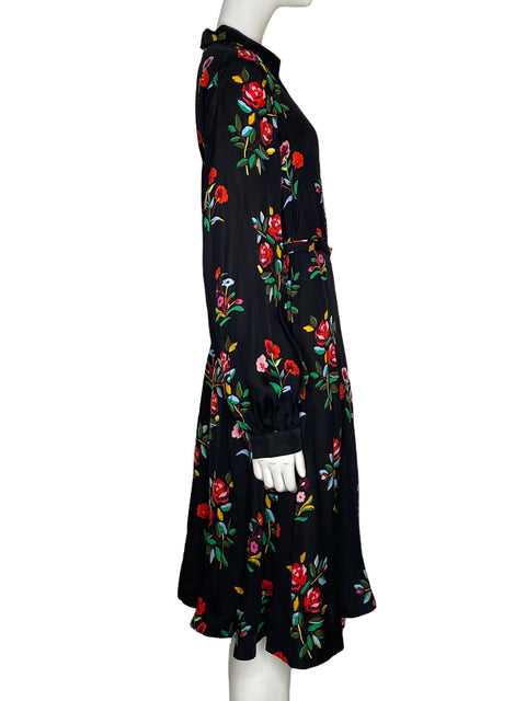 Vestido Kate Spade Estampado Floral Negro - Talla M