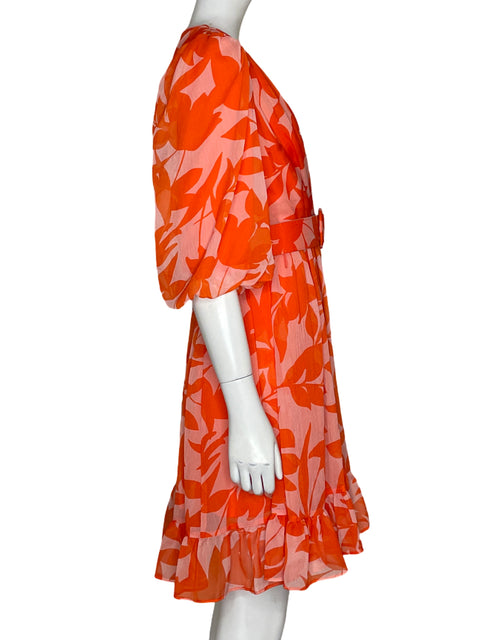 Vestido Taylor Midi Estampado Naranja - Talla 6