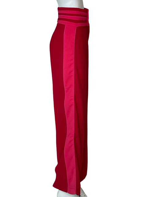 Pantalón Raquel Orozco Bota Ancha Rojo - Talla XS