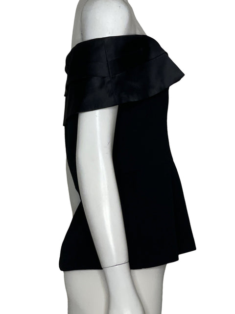 Blusa Adrianna Papell Crepé Negro - Talla 4