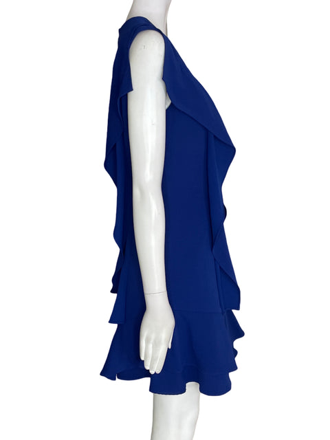 Vestido Bbcg Ruchas Ajustado Azul - Talla XS